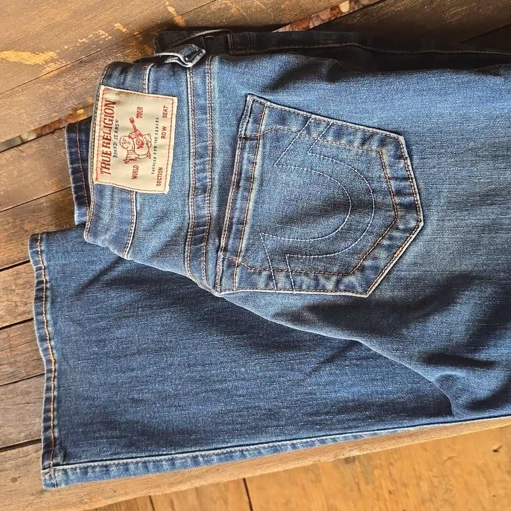 True Religion designer bootcut mid-rise jeans